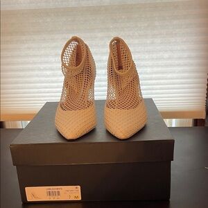 Naturalizer Mesh Ankle Heels - White